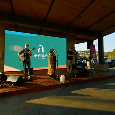 Image of a band on stage